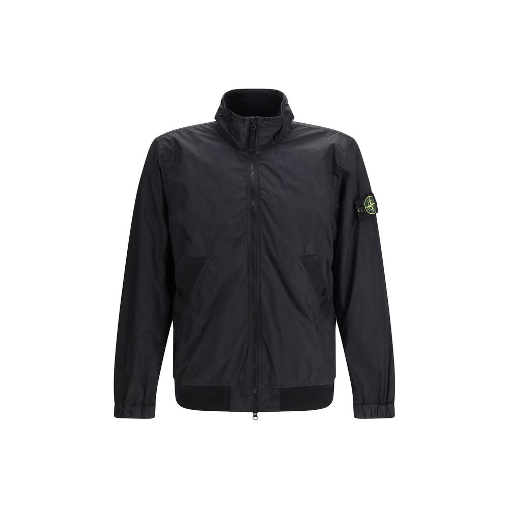 Stone Island Black Polyamide Coat